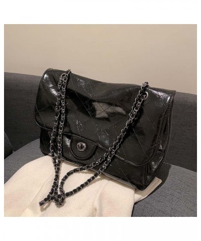 Commuter Bag Retro Women's One Shoulder Underarm Bag Diamond Embroidered Wanderer Bag Black $41.20 Totes