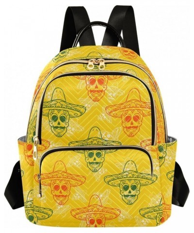 Halloween Skull Pattern Women's Backpack Wallet Casual Small Backpack Fashion Women's Travel Bag School Backpack Color039 Sma...