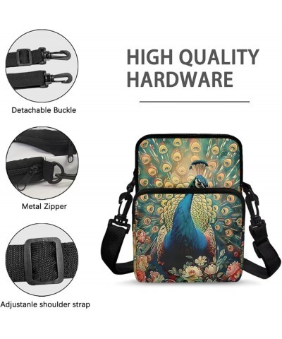 Universal Sling Crosbody Bags for Women Men Teens Over 5 Peacock $13.56 Crossbody Bags