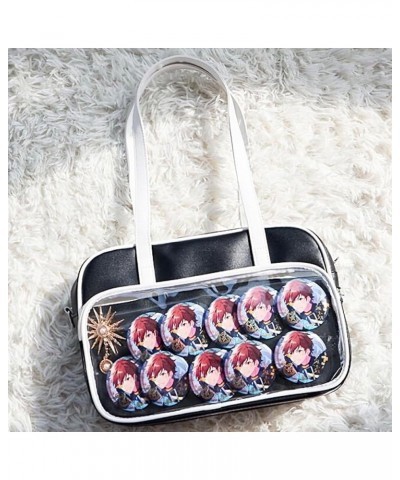 Cute Ita Bag Multi-Purpose Crossbody Bag Messenger Bag Shoulder Tote Bag Purse Kawaii Anime Pin Display Bag for Cosplay Pink ...