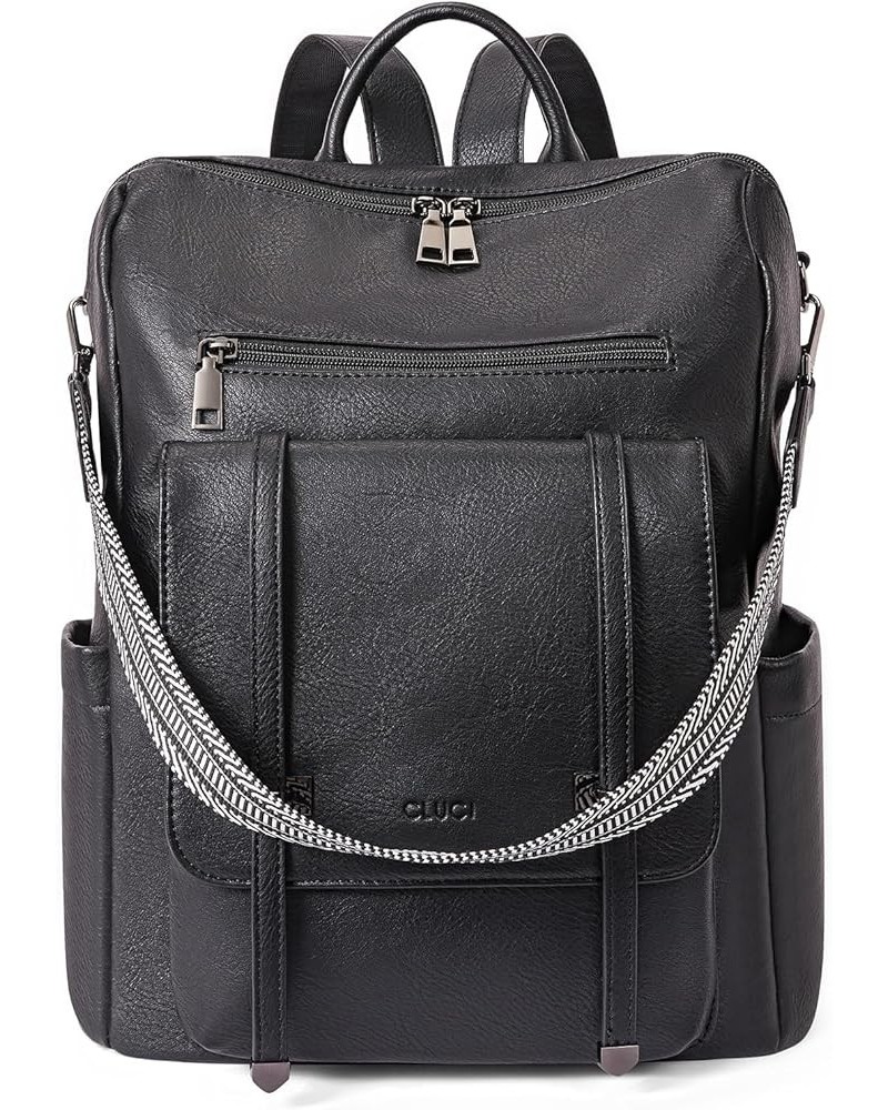 Backpack Purse for Women Leather Backpack Purse Travel Fashion Convertible Designer Ladies Shoulder Bags 5 Black $30.82 Backp...