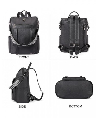 Backpack Purse for Women Leather Backpack Purse Travel Fashion Convertible Designer Ladies Shoulder Bags 5 Black $30.82 Backp...