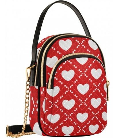 Valentine's Day Red Herat Crossbody Bags for Women Crossbody Purses Side Bag with Chain Strap for Women Travel $13.77 Crossbo...