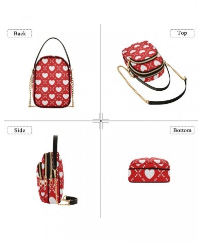 Valentine's Day Red Herat Crossbody Bags for Women Crossbody Purses Side Bag with Chain Strap for Women Travel $13.77 Crossbo...