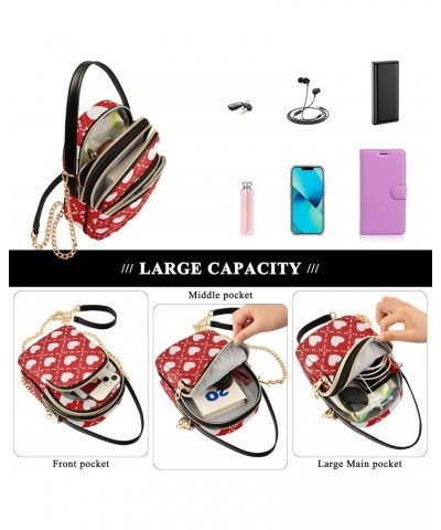 Valentine's Day Red Herat Crossbody Bags for Women Crossbody Purses Side Bag with Chain Strap for Women Travel $13.77 Crossbo...