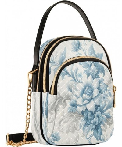 Quilted Crossbody Bags for Women,Flower Women's Crossbody Handbags Small Travel Purses Phone Bag $12.09 Crossbody Bags