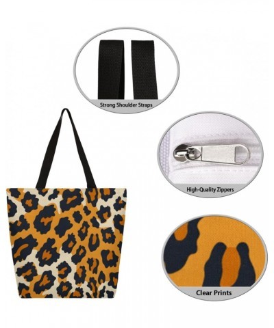 Adorable Animal Patterns Canvas Tote Bag - Perfect for Casual Outfits $12.18 Totes