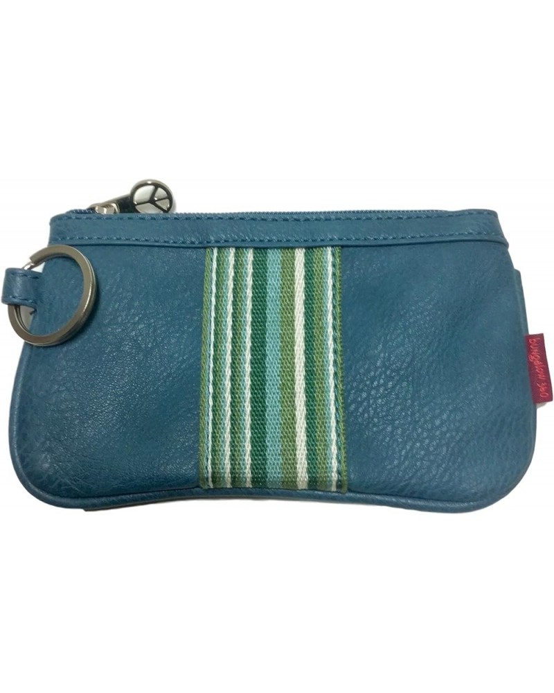 Original Vegan Leather Striped Mini-Pouch Blueberry $9.85 Clutches