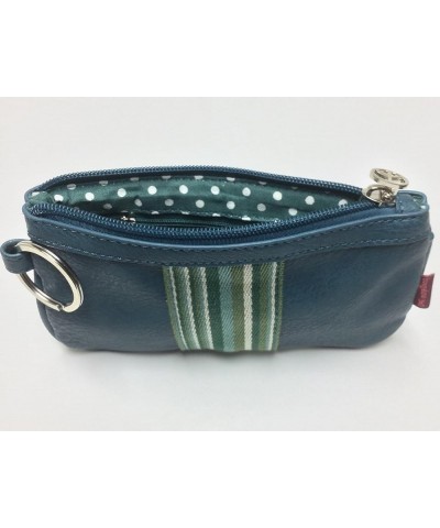 Original Vegan Leather Striped Mini-Pouch Blueberry $9.85 Clutches