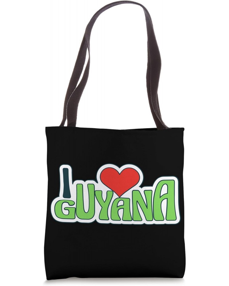 I Love Guyana And Cute Guyanese Tote Bag $13.49 Totes