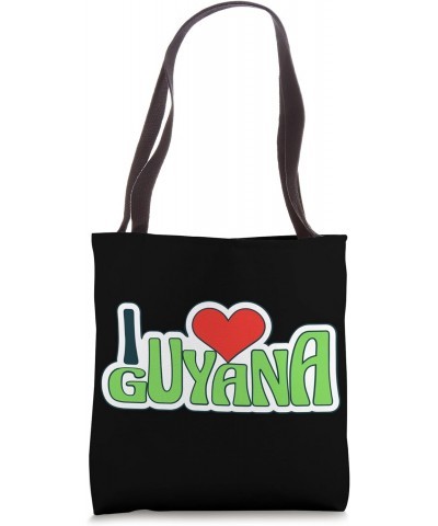 I Love Guyana And Cute Guyanese Tote Bag $13.49 Totes