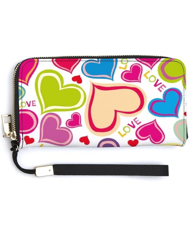 Long Clutch Wallet, Long Handbag with Wristlet Strap, PU Leather Zip Purse Multi 11 $19.03 Wristlets