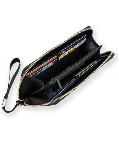 Long Clutch Wallet, Long Handbag with Wristlet Strap, PU Leather Zip Purse Multi 11 $19.03 Wristlets