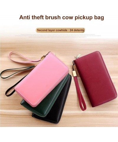 Leather Wallet RFID/NFC Blocking Wallets Coin Purse Large Credito Card Holder Wallets and Card Holders,24 Anti Credit Card Ho...