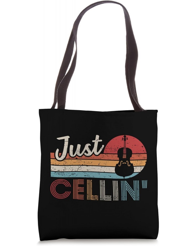 Cello Player Just Cellin' Cello Musician Tote Bag $12.14 Totes