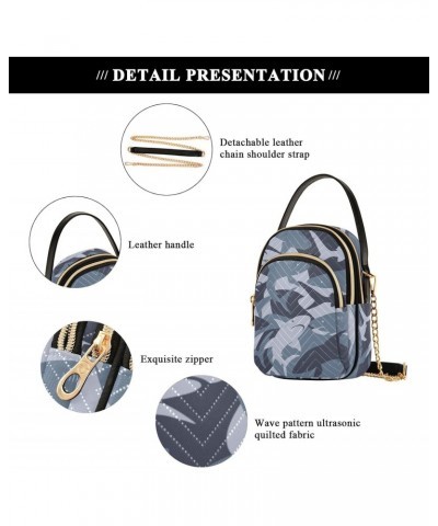 Sharks Camo Multi Pockets Crossbody Bags for Women Zip Cell Phone Purse Wallet Bag with Detachable Shoulder Strap Wallet Purs...