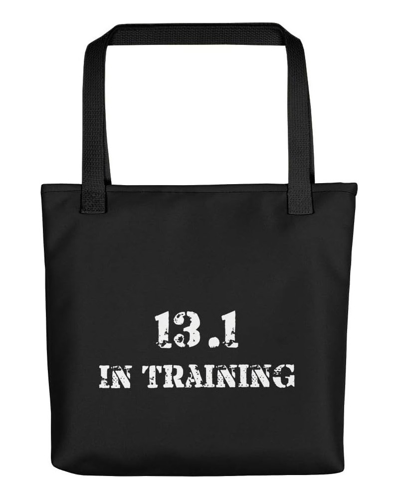 13.1 in Training Half Marathon Race - Running Canvas Tote Bag 15x15" Black $22.00 Totes