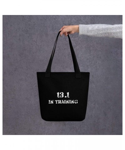 13.1 in Training Half Marathon Race - Running Canvas Tote Bag 15x15" Black $22.00 Totes