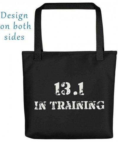 13.1 in Training Half Marathon Race - Running Canvas Tote Bag 15x15" Black $22.00 Totes