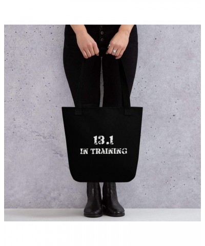 13.1 in Training Half Marathon Race - Running Canvas Tote Bag 15x15" Black $22.00 Totes