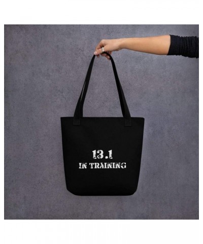 13.1 in Training Half Marathon Race - Running Canvas Tote Bag 15x15" Black $22.00 Totes