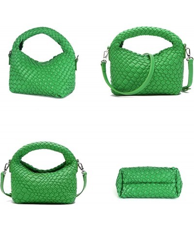 Woven Purse For Women, Small Crossbody Tote Bag with Detachable Shoulder Strap, Girls Top Handle Handbag Green $26.39 Handbags