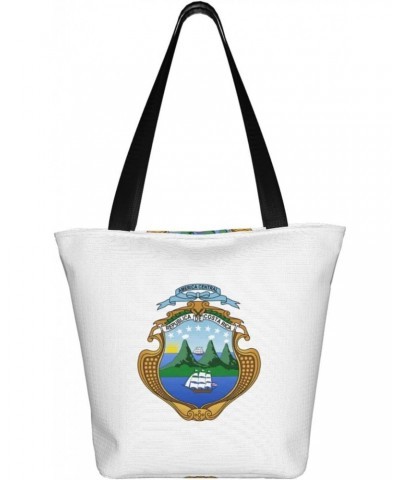 Coat of Arms of Costa Rica Women'S Casual One Shoulder Carry Shopping Bag Large Capacity Working Storage Handbag $14.35 Shoul...