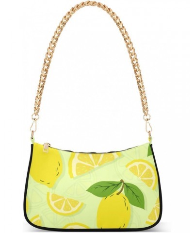 Fruit Shoulder Bag Summer Lemon Leaves Women Clutch Handbag Shoulder Purch Boho Bag Date Chain Bag Tote Bag Spring Holiday Bi...