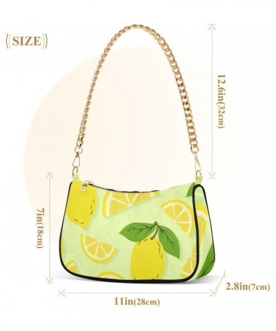 Fruit Shoulder Bag Summer Lemon Leaves Women Clutch Handbag Shoulder Purch Boho Bag Date Chain Bag Tote Bag Spring Holiday Bi...