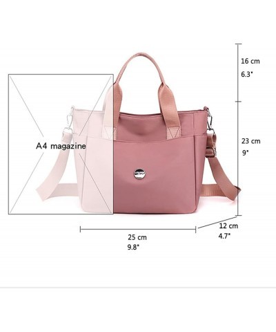 Nylon Tote Bag for Women Waterproof Cross Body Handbags Purses with Zipper Pocket Shoulder Bag Ladies Casual Satchel Black $1...