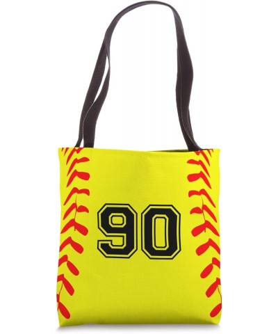 Softball Jersey Number 90 Ninety No 90 Game Play Fun Tote Bag $11.80 Totes