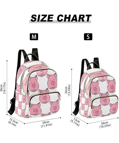 Women Backpack Purse Hand Drawn Piglets Faces Pattern Fashion Shoulder Bags Travel Backpack Small Daypacks M Small $10.40 Bac...