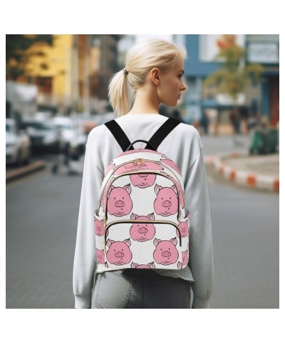 Women Backpack Purse Hand Drawn Piglets Faces Pattern Fashion Shoulder Bags Travel Backpack Small Daypacks M Small $10.40 Bac...