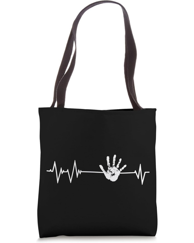 Early Intervention Hand Heartbeat Apparel EI Specialist Tote Bag $13.50 Totes