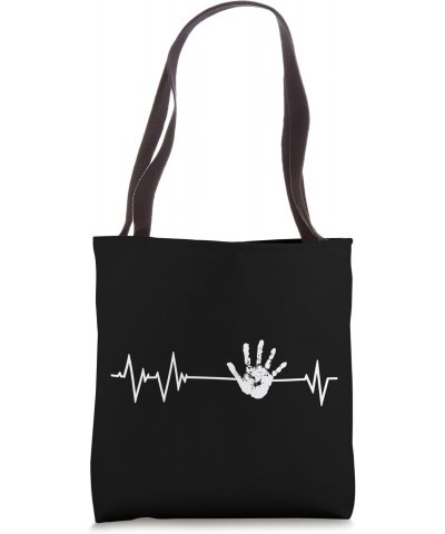 Early Intervention Hand Heartbeat Apparel EI Specialist Tote Bag $13.50 Totes