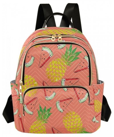 Pineapple Watermelon Fruit Women Backpack Purse Ladies Fashion Shoulder Bag Daypack Travel Bag 10L Small $18.89 Backpacks