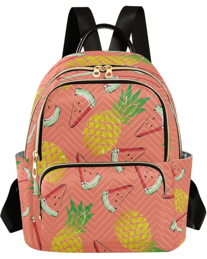 Pineapple Watermelon Fruit Women Backpack Purse Ladies Fashion Shoulder Bag Daypack Travel Bag 10L Small $18.89 Backpacks