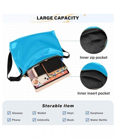 Black Crossbody Bag for Women Men with Adjustable Strap PU Leather Shoulder Hobo Purse Bag 20810 Deep Sky Blue $14.85 Shoulde...