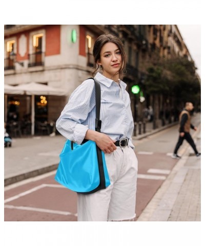 Black Crossbody Bag for Women Men with Adjustable Strap PU Leather Shoulder Hobo Purse Bag 20810 Deep Sky Blue $14.85 Shoulde...