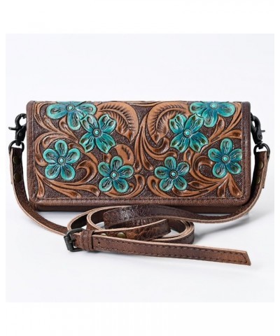 Wallet Hand Tooled Genuine Leather Western Women Bag | Handbag Purse | Women Wallet | Wristlet Wallet | Travel Wallet | Leath...