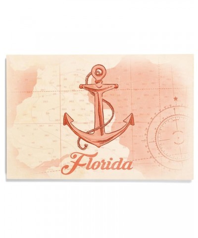 12x18 Inch Premium Wood Sign, Ready to Hang Wall Decor, Florida, Anchor, Coral, Coastal Icon $26.49 Totes