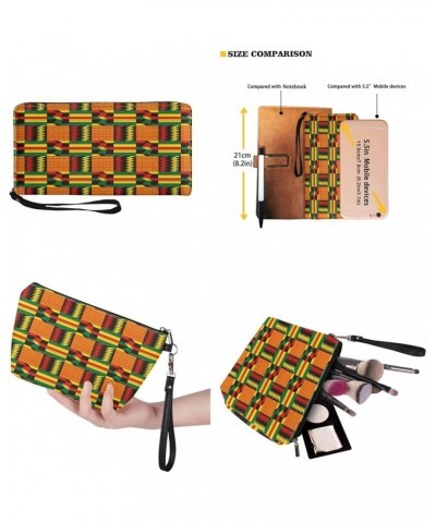 3PCS Top Handle Purse, Purse and Wallet Set for Women Tote Shoulder Bag with PU Wallet Clutch Purse African Style-orange $25....