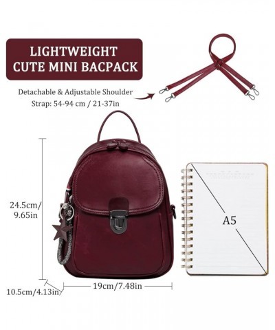 Mini Backpack Purse for Women, 9.65" Cute Small Convertible Purse 3 Ways to Carry Ladies Fashion Casual Travel Daypack with D...