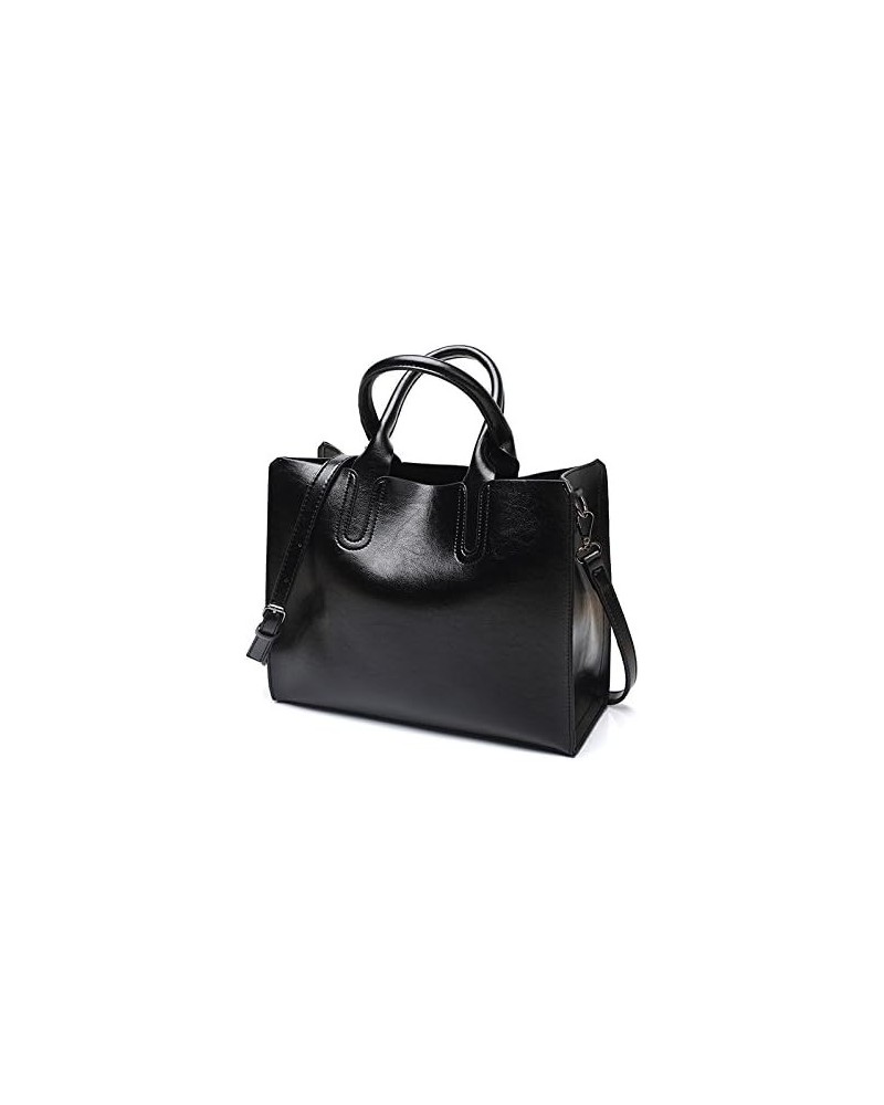 Hobo Bags for Women PU Leather Handbags Shoulder Top Handle Bag with Detachable Strap Black Black $28.28 Totes