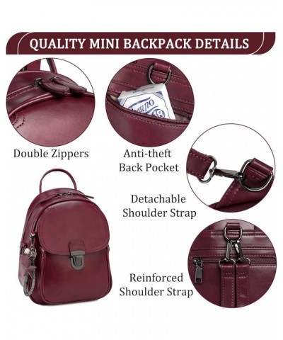 Mini Backpack Purse for Women, 9.65" Cute Small Convertible Purse 3 Ways to Carry Ladies Fashion Casual Travel Daypack with D...