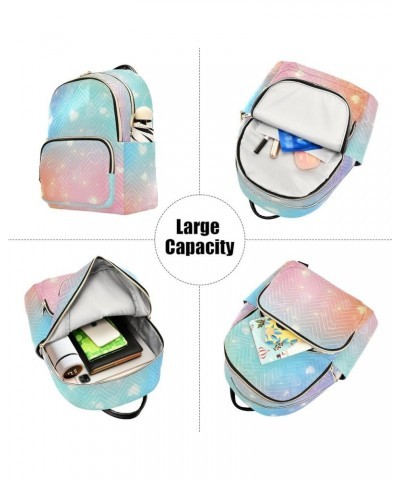 Backpack Purse for Women Fantasy Stars Unicorn, Mini Fashion Backpack Abstract Bling Lightweight Casual Daypack Shoulder Bag ...