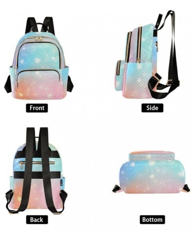 Backpack Purse for Women Fantasy Stars Unicorn, Mini Fashion Backpack Abstract Bling Lightweight Casual Daypack Shoulder Bag ...