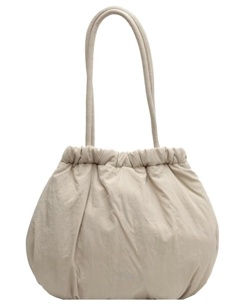 Quilted Bucket Bags for Women Lightweight Hobo Shoulder Bag Padded Down Cotton Designer Tote Handbag Beige $25.11 Totes