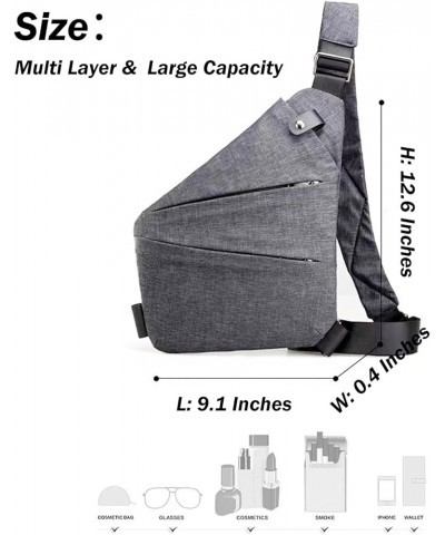 Anti Theft Travel Bag - Fashion Crossbody Bag for Men Women Sling Backpack Tactical Chest Shoulder Bag with 5 Pockets Purple ...