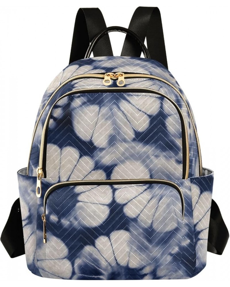 Shibori Floral Motif Tie Dye Small Backpack Purse for Women Travel Bag Fashion Daypack Back Pack Shoulder Bag Multicolor Smal...